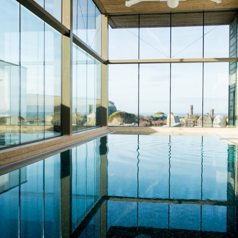 Take in the astonishing views at the scarlet spa